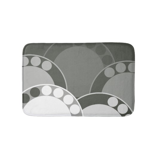 Abstracte varenschijfje - donkergroen - badmat (Voorkant)