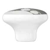 Abstracte varenschijfje - donkergroen - ladeknop keramische knop (Zijkant)