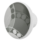 Abstracte varenschijfje - donkergroen - ladeknop keramische knop (Rechts)