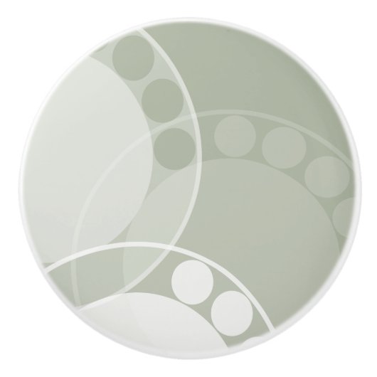 Abstracte varenschijfje - donkergroen - ladeknop keramische knop (Voorkant)