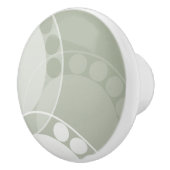 Abstracte varenschijfje - donkergroen - ladeknop keramische knop (Rechts)