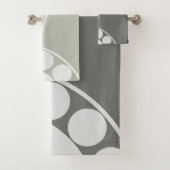 Abstracte varenschijfje - neutraal gekleurd - hand bad handdoek (Insitu)