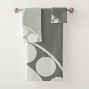 Abstracte varenschijfje - neutraal gekleurd - hand bad handdoek