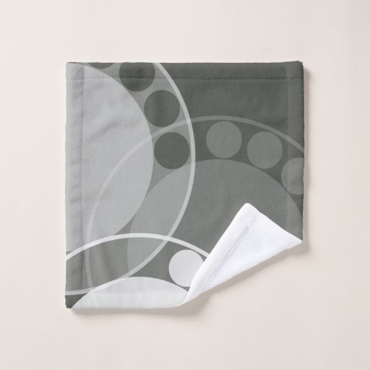 Abstracte varenschijfje - neutraal gekleurd - hand bad handdoek (Wasdoekje)