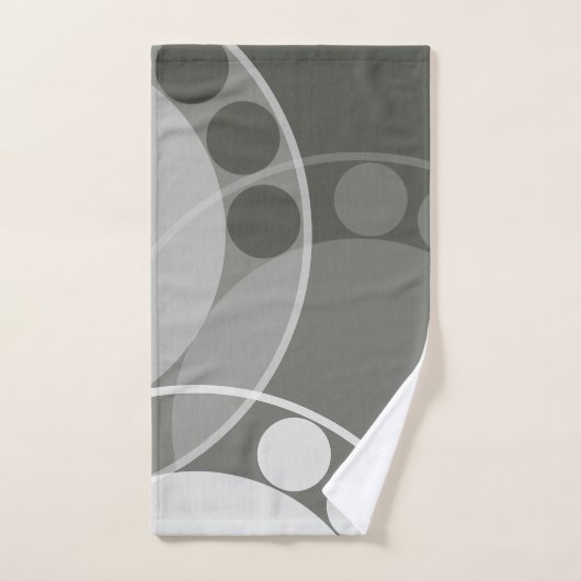 Abstracte varenschijfje - neutraal gekleurd - hand bad handdoek (Handdoek)