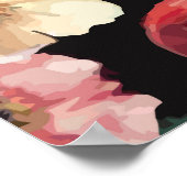 abstracte vaste bloemen, volledig afgewerkt, over poster (Hoek)