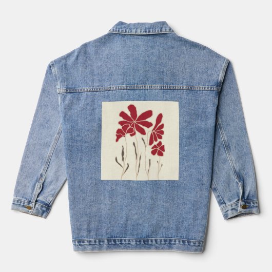 "Abstracte Vector Vogue T-shirt" Denim Jacket (Achterkant)