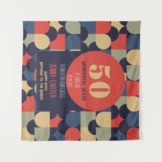 Abstracte vectorkunst wandkleed (Voorkant (horizontaal))