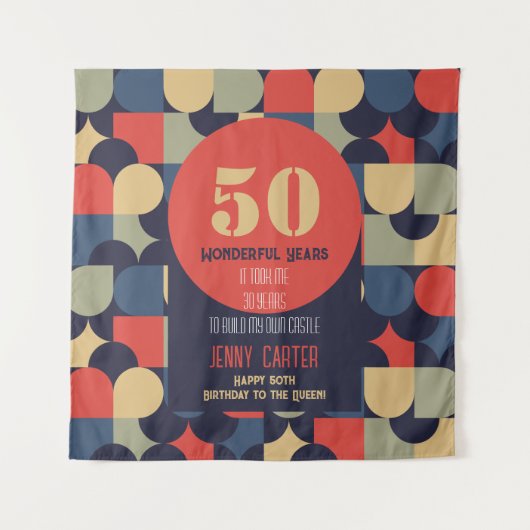 Abstracte vectorkunst wandkleed (Voorkant)