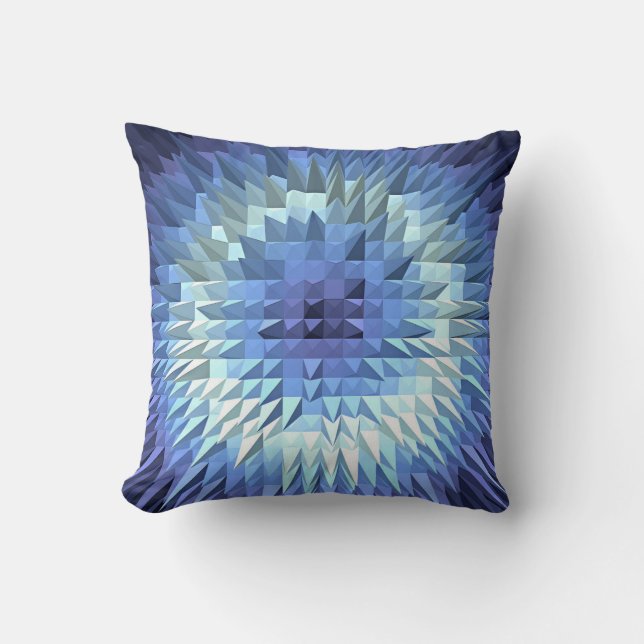 Abstracte veelhoekige geometrische textuur kussen (Voorkant)