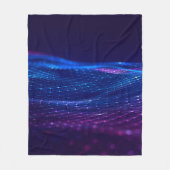 Abstracte veelhoekige ruimte met laag poly dark ba fleece deken (Voorkant)