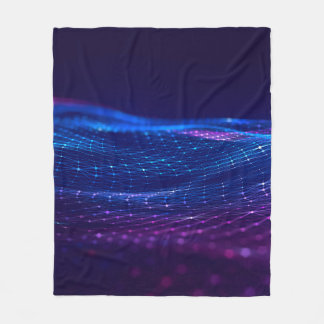 Abstracte veelhoekige ruimte met laag poly dark ba fleece deken