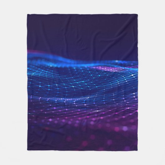 Abstracte veelhoekige ruimte met laag poly dark ba fleece deken (Voorkant)