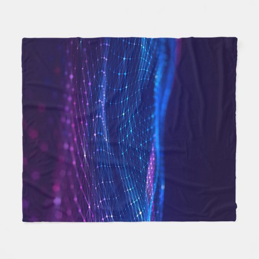 Abstracte veelhoekige ruimte met laag poly dark ba fleece deken (Voorkant (Horizontaal))