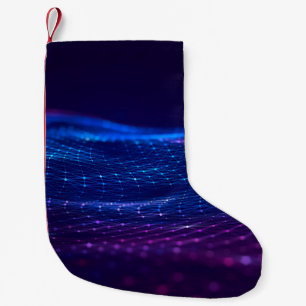 Abstracte veelhoekige ruimte met laag poly dark ba kleine kerstsok