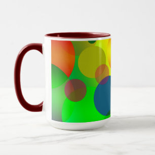 Abstracte veelkleurige cirkels ontwerp -23089 mok