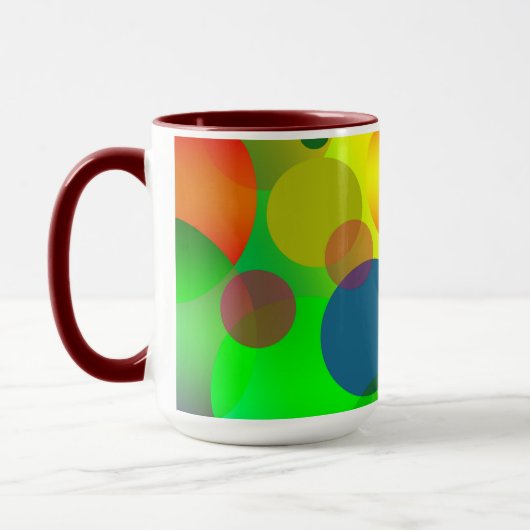 Abstracte veelkleurige cirkels ontwerp -23089 mok (Links)