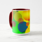 Abstracte veelkleurige cirkels ontwerp -23089 mok (Voorkant links)