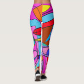 Abstracte veelkleurige kleuren leggings (Achterkant)