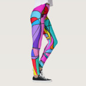 Abstracte veelkleurige kleuren leggings (Rechts)