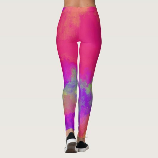 Abstracte veelkleurige Leggings (Achterkant)