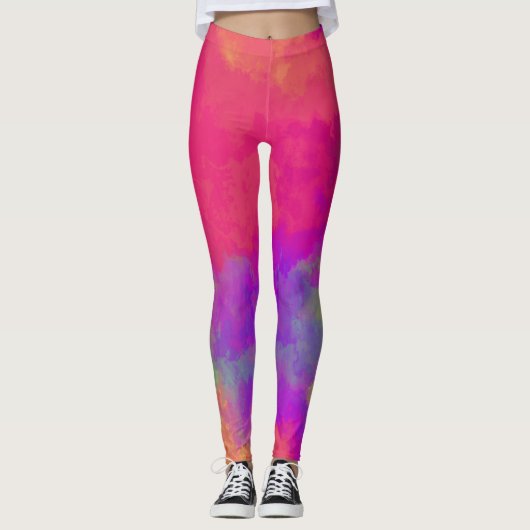 Abstracte veelkleurige Leggings (Voorkant)