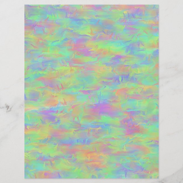 Abstracte veelkleurige platte papierbladen (Voorkant)