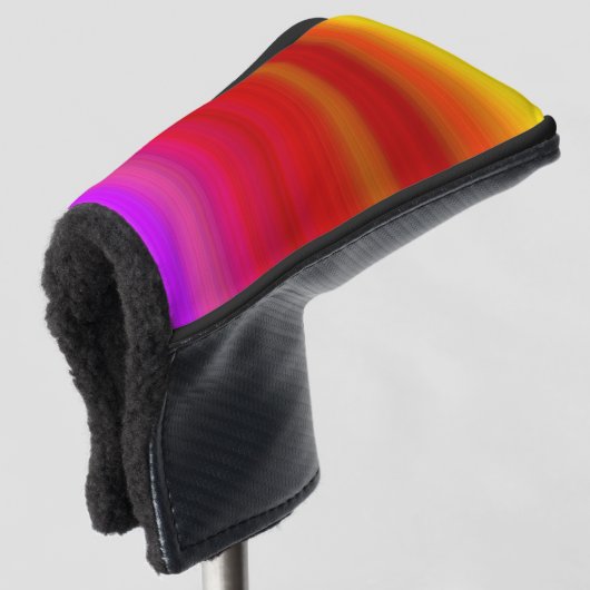 Abstracte veelkleurige strepen golfheadcover (3/4 voorkant)