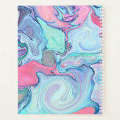 Abstracte veelkleurige verfwervel planner (Achterkant)