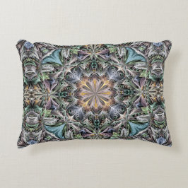 Abstracte veelkleurige vetplant rozet accent kussen