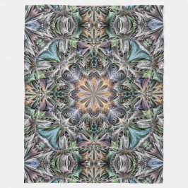 Abstracte veelkleurige vetplant rozet fleece deken