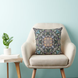 Abstracte veelkleurige vetplant rozet kussen