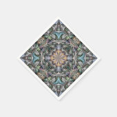 Abstracte veelkleurige vetplant rozet servet (Hoek)