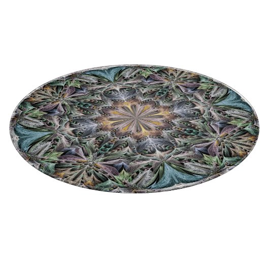 Abstracte veelkleurige vetplant rozet snijplank (Hoek)