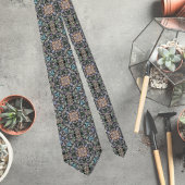 Abstracte veelkleurige vetplant rozet stropdas