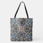 Abstracte veelkleurige vetplant rozet tote bag (Voorkant)