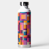 Abstracte veelkleurige vormen waterfles (Links)