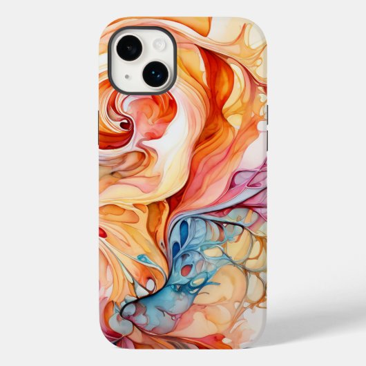 Abstracte veelkleurige wervelingen Case-Mate iPhone case (Achterkant)