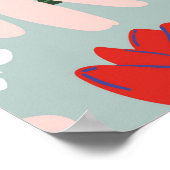 Abstracte veer naadloos patroon met kleurrijke flo poster (Hoek)