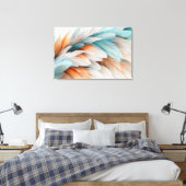 Abstracte Veer Stroom – Zachte Elegantie Canvas Afdruk (Insitu (Slaapkamer))