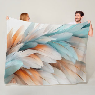Abstracte Veer Stroom – Zachte Elegantie Fleece Deken