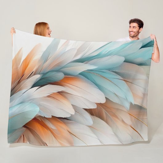 Abstracte Veer Stroom – Zachte Elegantie Fleece Deken (In situ)