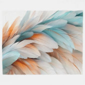 Abstracte Veer Stroom – Zachte Elegantie Fleece Deken (Voorkant (Horizontaal))