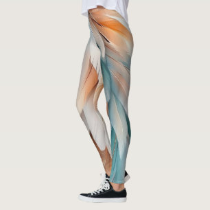 Abstracte Veer Stroom – Zachte Elegantie Leggings