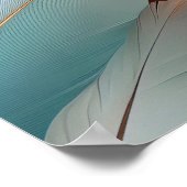 Abstracte Veer Stroom – Zachte Elegantie Poster (Hoek)