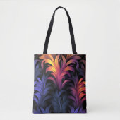Abstracte veerkleuren tote bag (Voorkant)