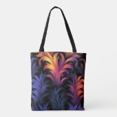 Abstracte veerkleuren tote bag (Achterkant)