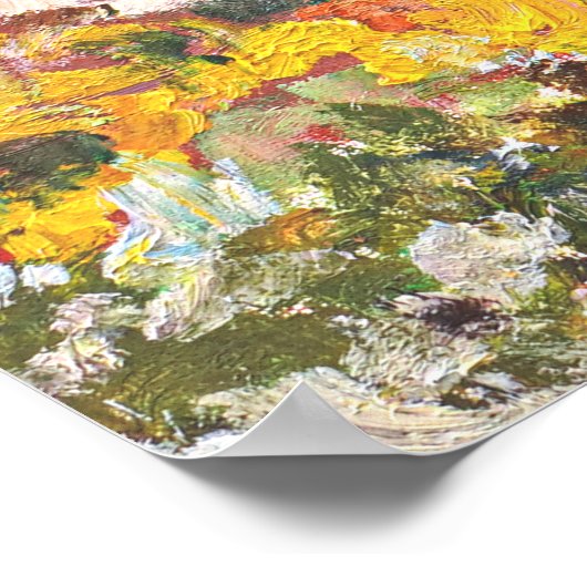 abstracte veerolie op canvas poster (Hoek)