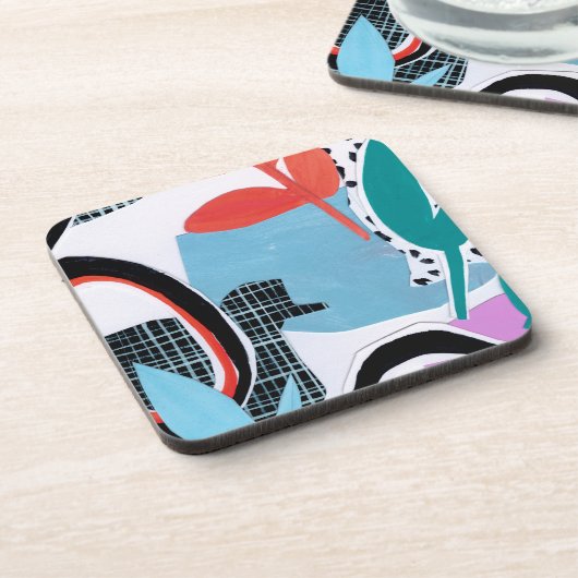 Abstracte veldslag bier onderzetter (Linkerzijde)