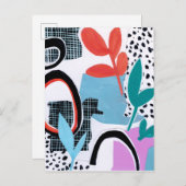 Abstracte veldslag briefkaart (Voorkant / Achterkant)